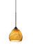 Tay Tay LED Bronze Pendant Ceiling Light in Honey Glass