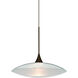 Spazio LED Bronze Cord Pendant Ceiling Light in Clear/Frost Spazio Glass