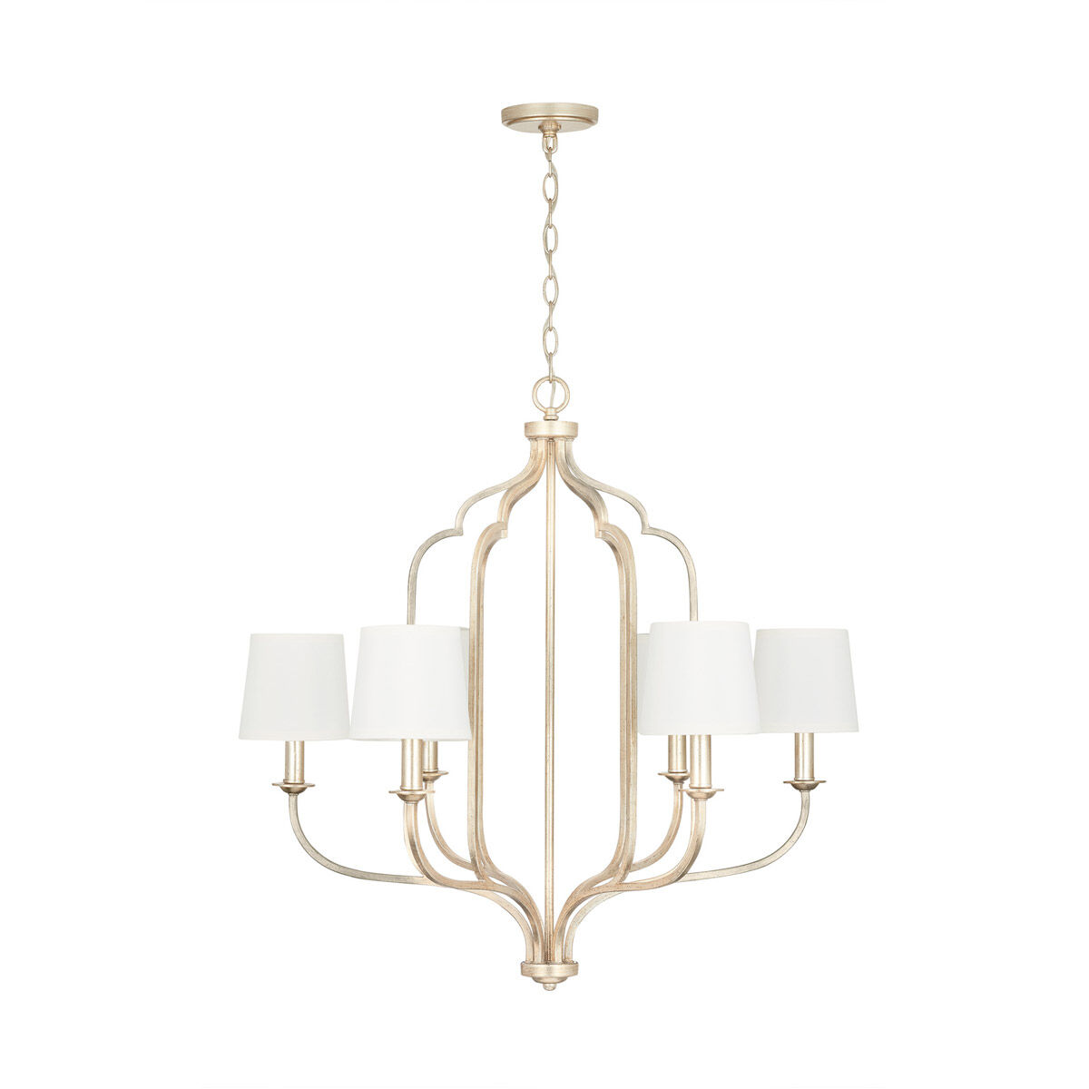 Ophelia 6 Light 31 inch Winter Gold Chandelier Ceiling Light