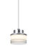 Pivot LED Satin Nickel Pendant Ceiling Light in Opal Glossy/Clear Glass