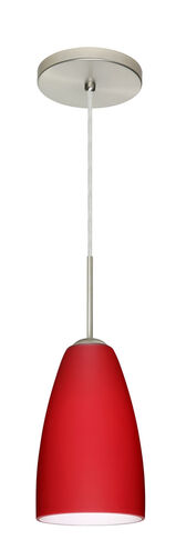 Besa Riva LED Pendant in with Ruby Matte 1JT-1511RM-LED