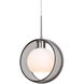 Mana 1 Light Satin Nickel Cord Pendant Ceiling Light