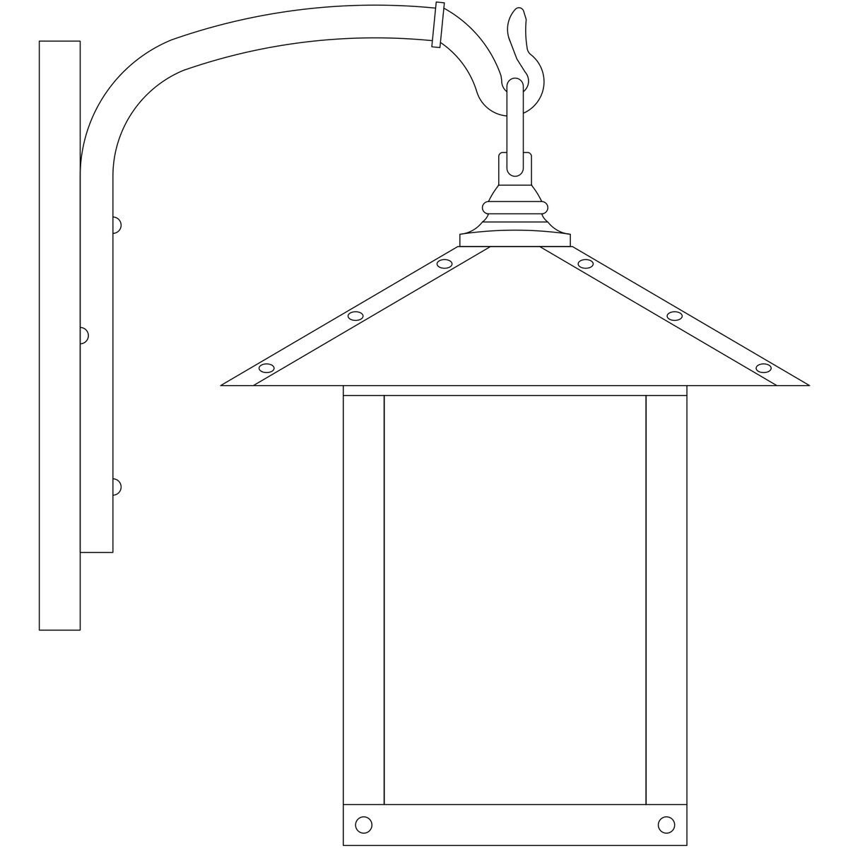Timber Ridge 1 Light 13 inch Rustic Brown Outdoor Wall Mount in Cream