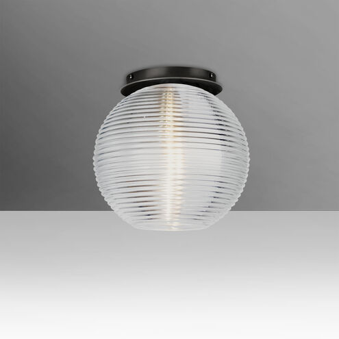 Kristall 8 1 Light 10 inch Black Semi-Flush Mount Ceiling Light