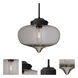 Mira 1 Light Black Cord Pendant Ceiling Light