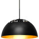 Gordy 1 Light Black Cord Pendant Ceiling Light