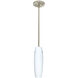 Suzi 1 Light Satin Nickel Stem Pendant Ceiling Light