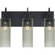 Juni 10 3 Light 20 inch Black Vanity Lighting Wall Light in Moss Bubble Glass