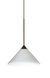 Kona 1 Light Bronze Pendant Ceiling Light in Incandescent, White Starpoint Glass