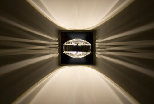 Optos 1 Light 5 inch Chrome Wall Sconce Wall Light in Halogen, Clear Glass