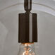 Maestro 1 Light Bronze Pendant Ceiling Light in Smoke Glass