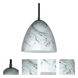 Vila 1 Light Black Stem Pendant Ceiling Light