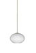 Besa Lighting Lasso 1 Light Satin Nickel Pendant Ceiling Light in Halogen, Opal Matte Glass 1XT-561207-SN - Open Box