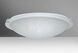 Trio 20 LED 20 inch Satin Nickel Flush Mount Ceiling Light in Stucco Glass