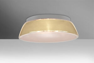 Pica 17 2 Light 13 inch Flush Mount Ceiling Light in Incandescent, Creme Sand Glass