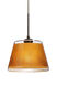 Pica 9 LED Bronze Pendant Ceiling Light in Gold Sand Glass