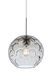 Bombay 1 Light Satin Nickel Pendant Ceiling Light in Clear Glass