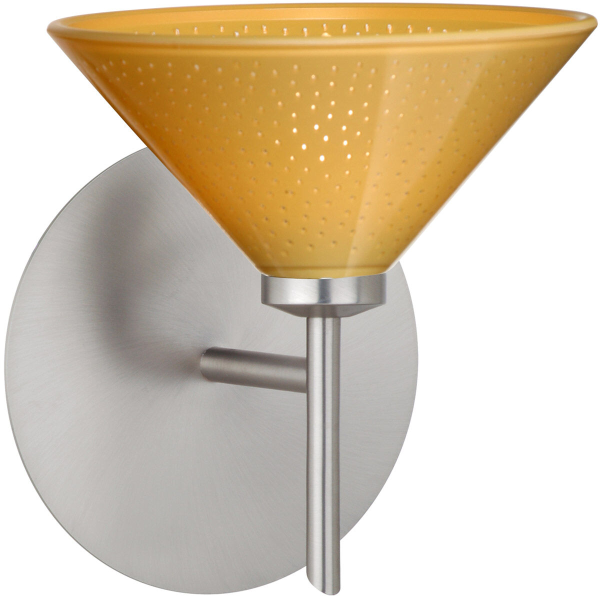Kona LED 6 inch Satin Nickel Mini Sconce Wall Light in Mango Starpoint Glass
