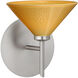 Kona LED 6 inch Satin Nickel Mini Sconce Wall Light in Mango Starpoint Glass