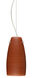 Tao 1 Light Satin Nickel Pendant Ceiling Light in Cherry Glass, Incandescent