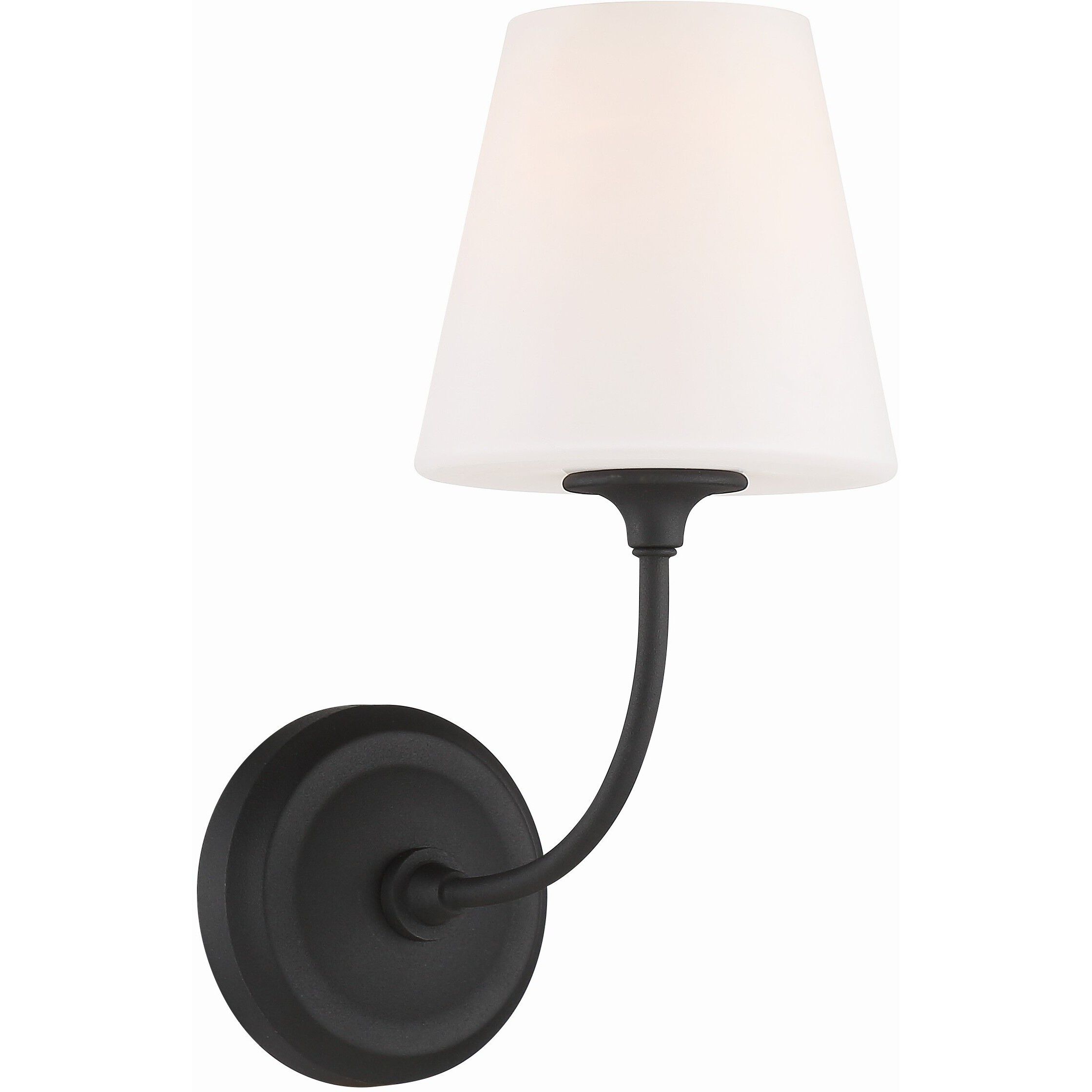 Sylvan Bath Sconce Wall Light in Black Forged