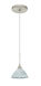 Domi 1 Light Satin Nickel Pendant Ceiling Light in Marble Glass, Halogen