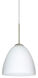Vila LED Satin Nickel Pendant Ceiling Light in Opal Matte Glass