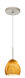 Bolla 1 Light Satin Nickel Pendant Ceiling Light in Honey Glass, Incandescent