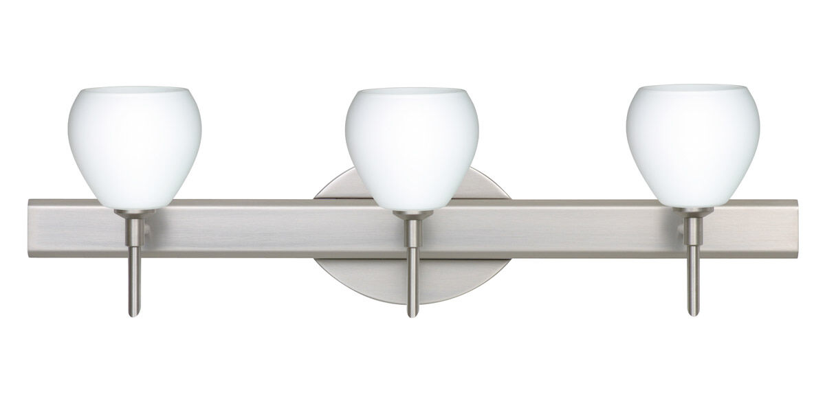 Tay Tay 3 Light 23 inch Satin Nickel Vanity Lighting Wall Light in Halogen, Opal Matte Glass