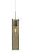 Juni 1 Light Satin Nickel Pendant Ceiling Light in Latte Bubble Glass