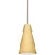 Cierro 1 Light Satin Nickel Stem Pendant Ceiling Light