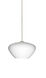 Peri LED Satin Nickel Pendant Ceiling Light in Opal Matte Glass