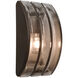 3533 Series 1 Light 10 inch Outdoor Sconce in Bronze with Smoke Bubble Glass, Costaluz