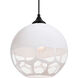 Rocky 1 Light Black Outdoor Pendant