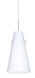 Cierro 1 Light Satin Nickel Pendant Ceiling Light in Incandescent, Opal Matte Glass