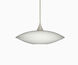 Spazio LED Bronze Pendant Ceiling Light in Opal Glossy Glass