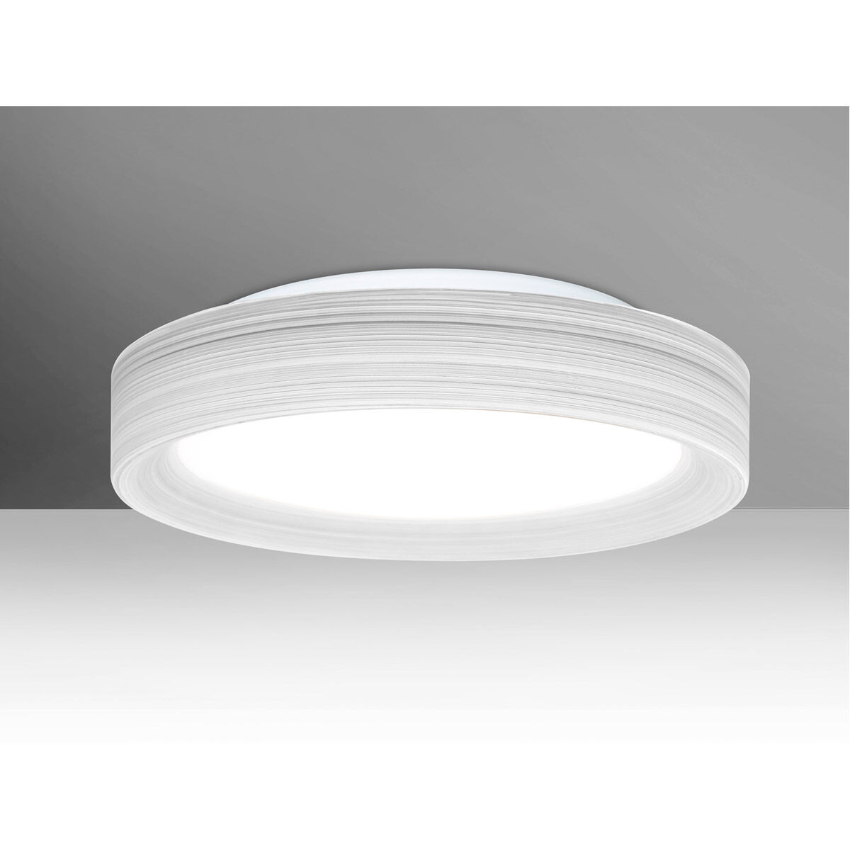 Besa Lighting Pella 16 LED 16 inch Flush Mount Ceiling Light in Opal with Chalk Glass PELLA16KRC-LED - Open Box