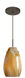 Pera LED Bronze Pendant Ceiling Light in Honey Glass