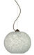 Luna LED Bronze Pendant Ceiling Light in Carrera Glass