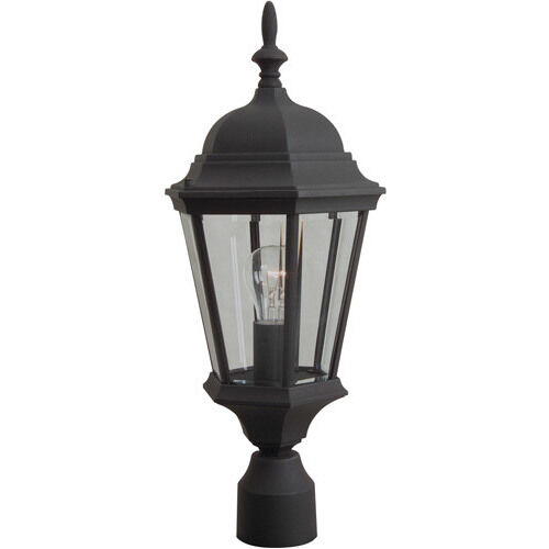 Straight Glass 1 Light 9.50 inch Post Light & Accessory