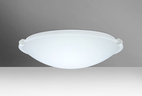 Trio 16 2 Light 16 inch White Flush Mount Ceiling Light in Incandescent, White Glass
