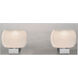 Keno 2 Light Satin Nickel Vanity Light Wall Light
