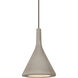 Gala LED Bronze Cord Pendant Ceiling Light in Tan Concrete 