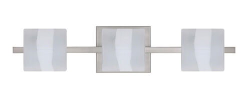 Paolo 3 Light 23 inch Satin Nickel Vanity Lighting Wall Light in Halogen, Opal Frost Glass