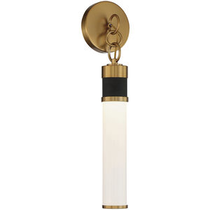 Abel LED 5 inch Black with Warm Brass Accents ADA Wall Sconce Wall Light
