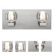 Boca 2 Light 14 inch Satin Nickel Vanity Light Wall Light in Halogen, Clear Glass