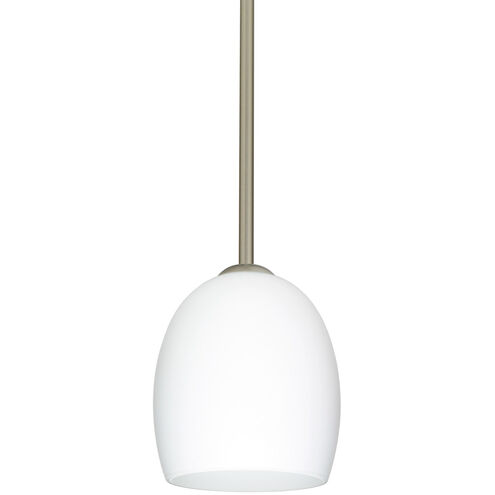 Lucia 1 Light Satin Nickel Stem Pendant Ceiling Light
