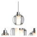 Boca 5 1 Light Satin Nickel Cord Pendant Ceiling Light