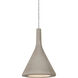 Gala LED Satin Nickel Cord Pendant Ceiling Light in Tan Concrete