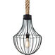 Sultana 1 Light Rope Pendant Ceiling Light in Flare